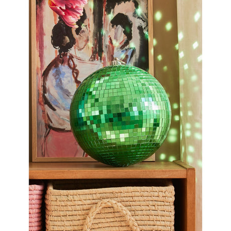 Rice Disco Ball In Dark Green - Large