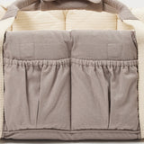 COPENHAGEN COLORS Dark Grey W. Cream Solid Stripe Organic Multifunctional Babylift Vol. 2