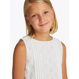 Tommy Hilfiger White Embroidered Cotton Dress