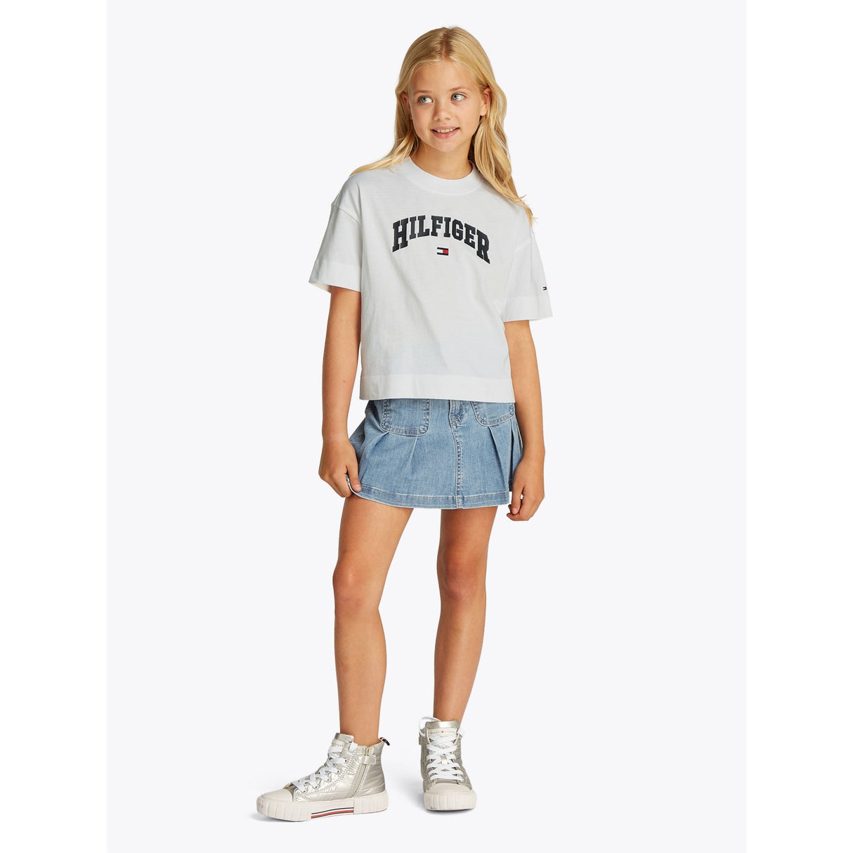 Tommy Hilfiger White Melange Varsity Archive T-Shirt