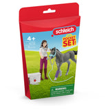 Schleich Pocket Set Mrs. Kramer with Foal