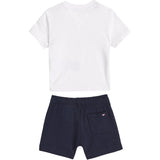 Tommy Hilfiger Dark Night Navy Monotype Tee And Short Set