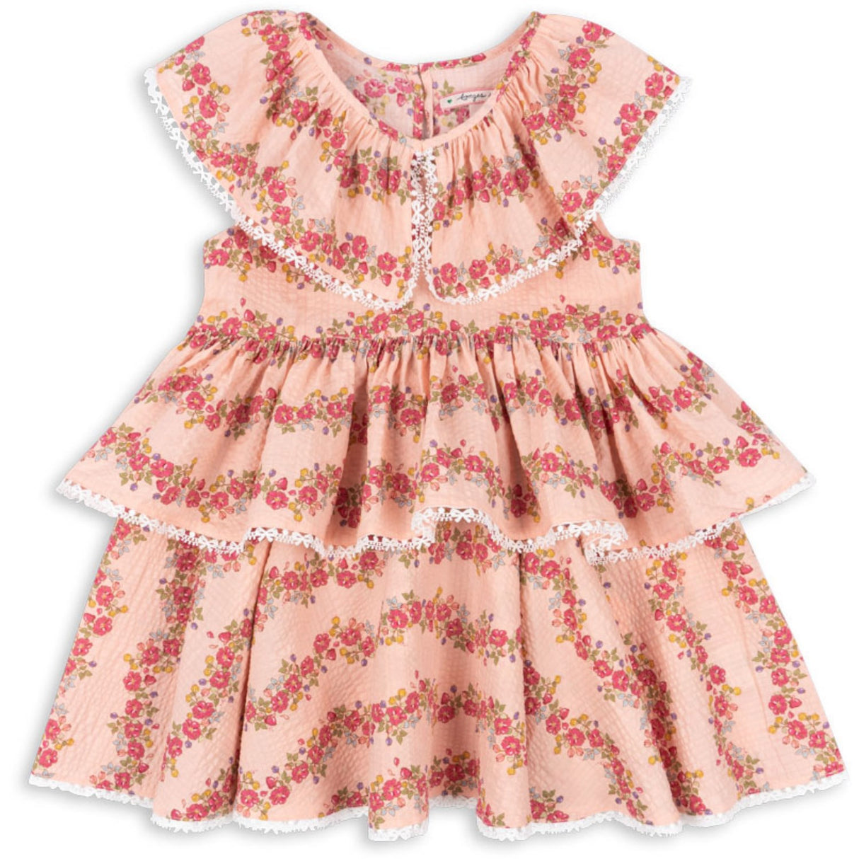 Konges Sløjd Floria Pink Bella Frill Dress Gots