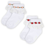 Konges Sløjd Optic White 2 Pack Lace Socks