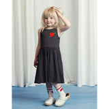 Mini Rodini Black Arrowed Heart Embroidery Tank Dress