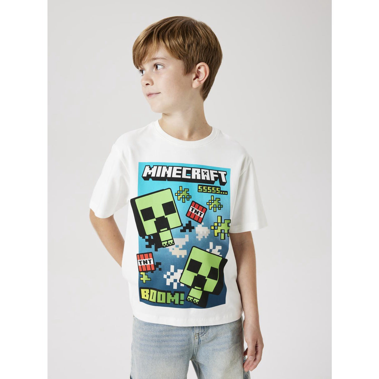 Name It Cloud Dancer Mus Minecraft Regular T-Shirt Noos