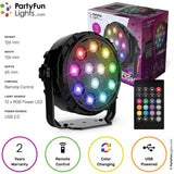 Party Funlight Floodlight Disco Lamp with Remote Control Ø: 12.6cm