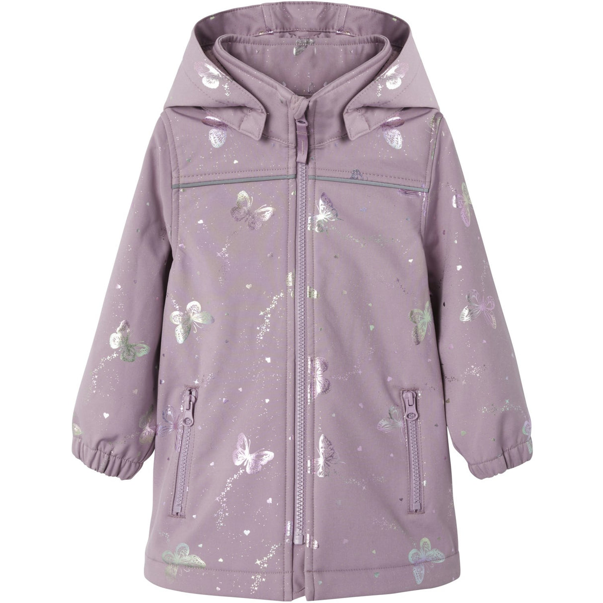 Name It Elderberry Butterfly Alfa08 Softshell Long Foil Jacket Fo