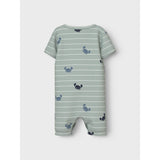 Name It Aqua Gray Crabs Vroels Sunsuit