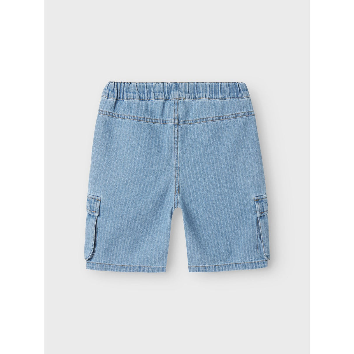 Name It Light Blue Denim Stripes Ryan Cargo Denim Shorts
