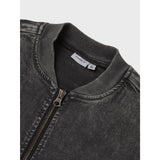 Name It Dark Grey Denim Luna Denim Bomber Jacket