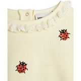Mini Rodini Offwhite Ladybugs Embroidery Lace Sweatshirt