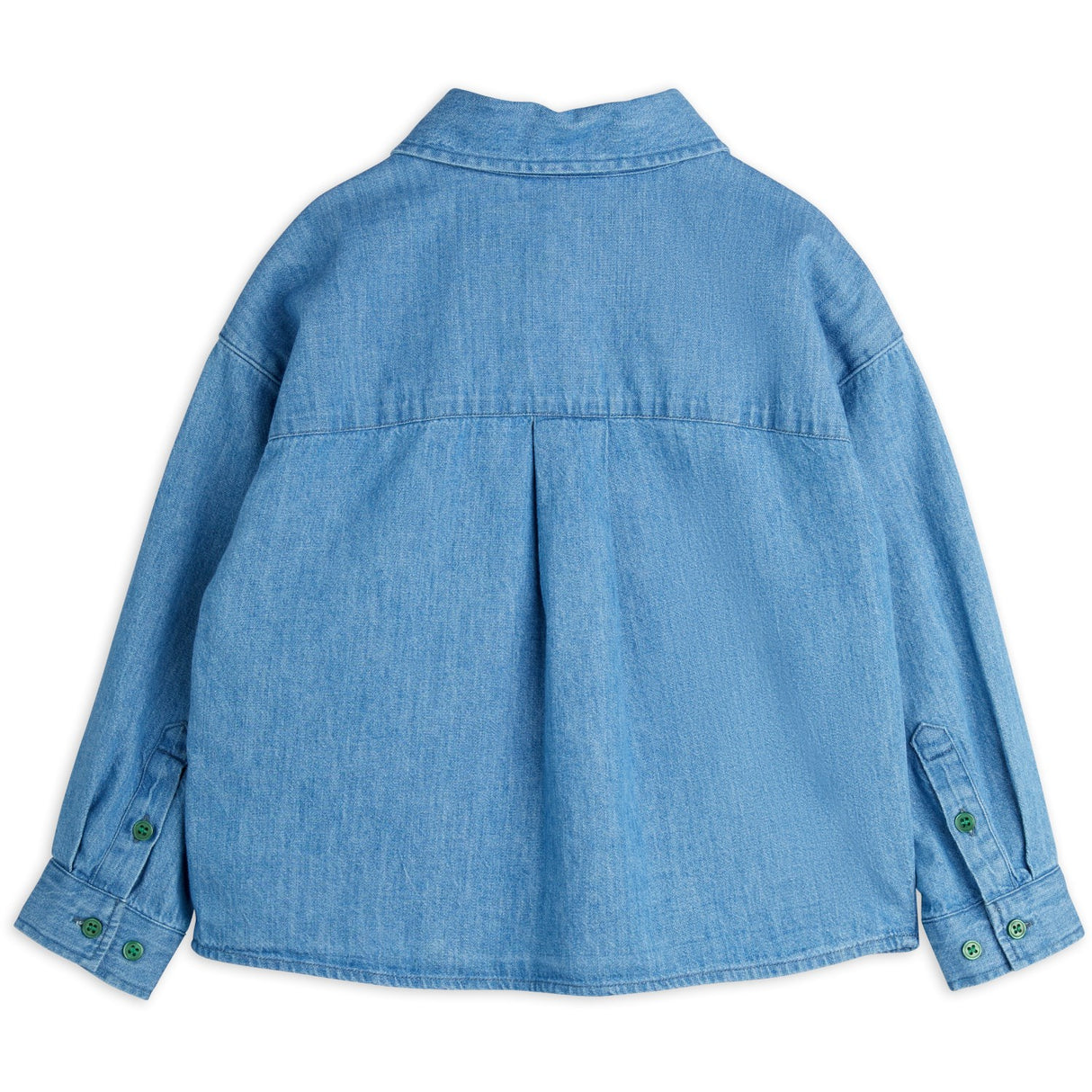 Mini Rodini Blue Note Embroidery Lightweight Denim Shirt