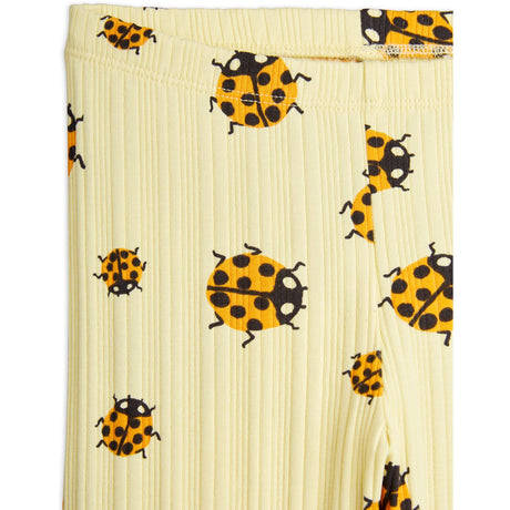 Mini Rodini Yellow Ladybugs AOP Leggings