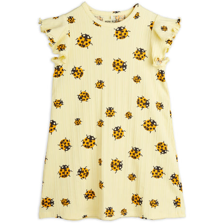 Mini Rodini Yellow Ladybugs AOP Wing Dress