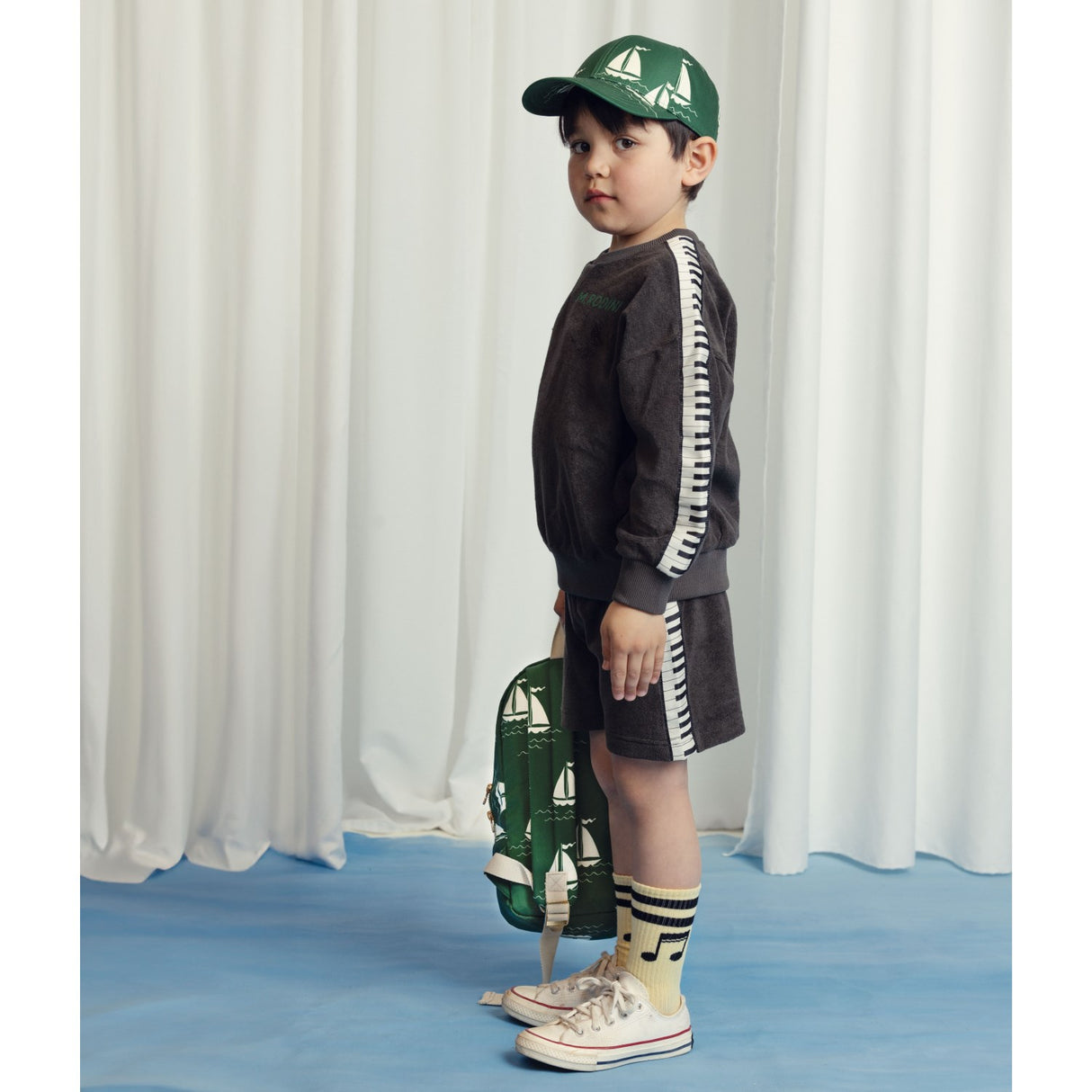 Mini Rodini Black Piano Terry Sweatshirt