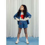 Mini Rodini Blue Note Embroidery Lightweight Denim Shirt