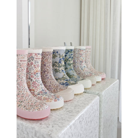 Wheat Bright Flowers Rubber Boot Welly