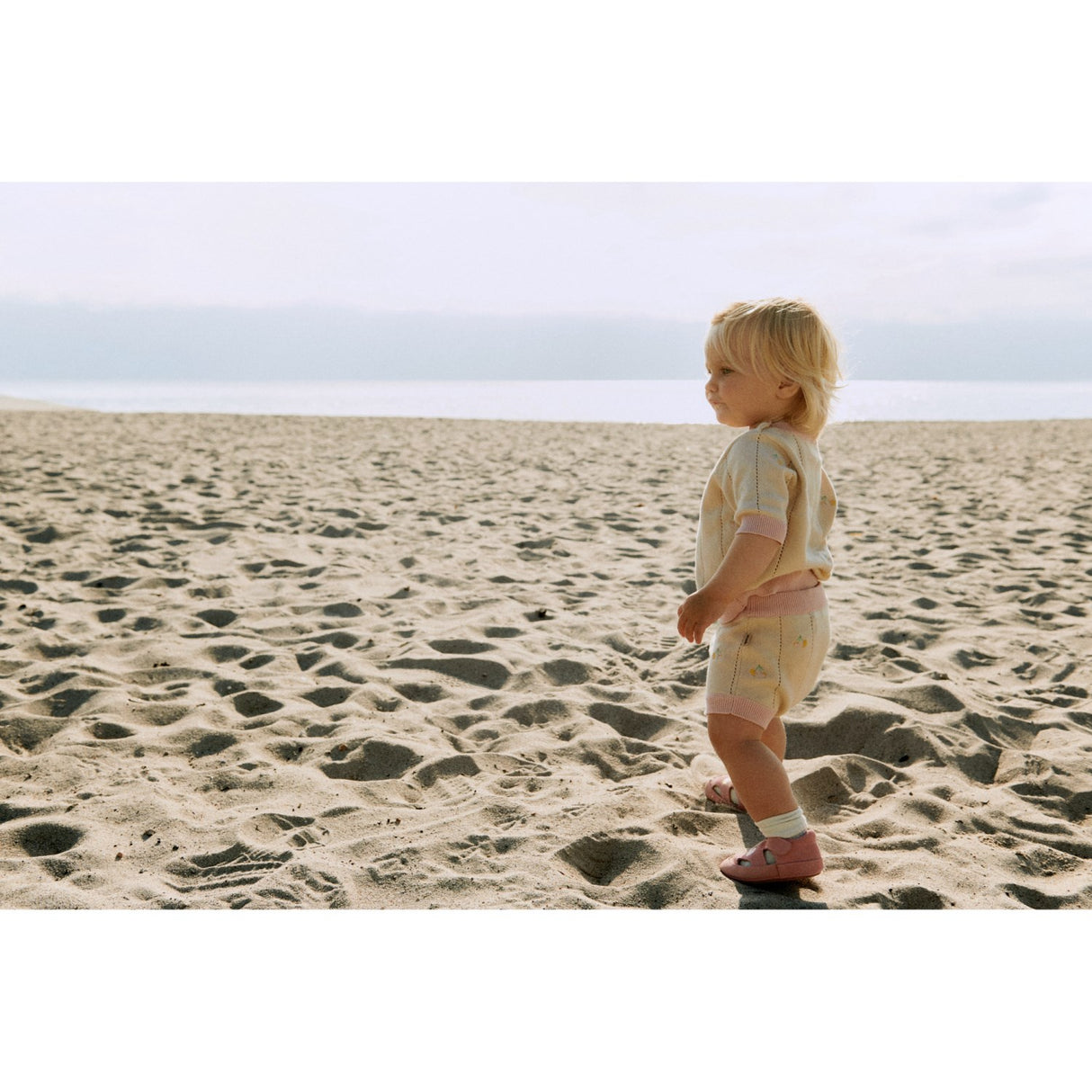 Wheat Sandshell Knit Top S/S Malvina