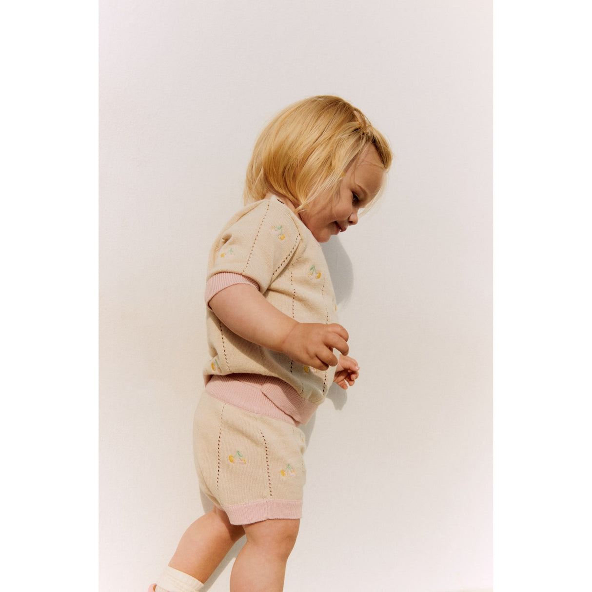 Wheat Sandshell Knit Top S/S Malvina