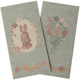 Maileg Napkin, Lapin De Pâques - Green/Rose