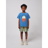Bobo Choses Offwhite Multicolor Stripes Terry Cloth Bermuda Shorts