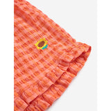 Bobo Choses Fuchsia Vichy Ruffle Woven Shorts