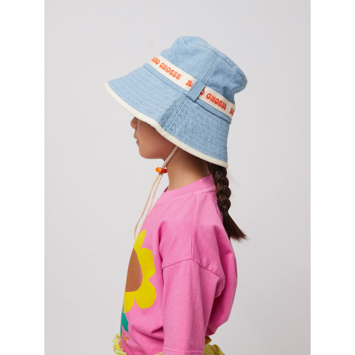 Bobo Choses Light Blue Light Denim Bucket Hat