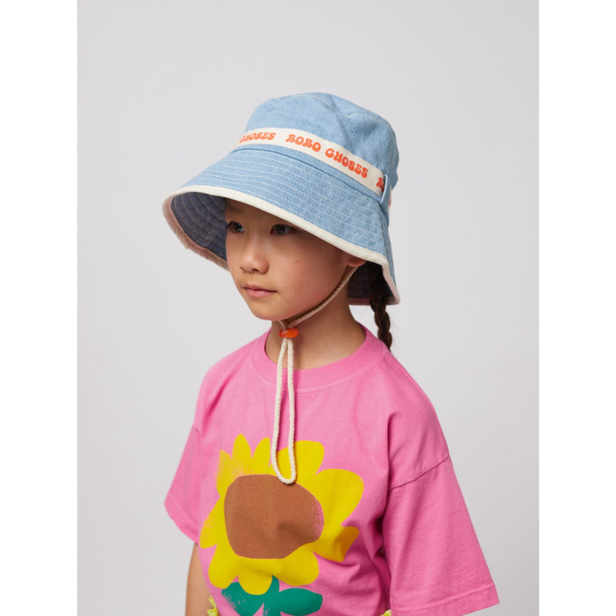 Bobo Choses Light Blue Light Denim Bucket Hat