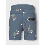 Name It Blue Mirage Dino Surf Vermo AOP Long Sweat Shorts Noos