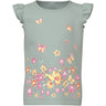 Name It Aqua Gray Yellow Flower Vayana Capsl Top