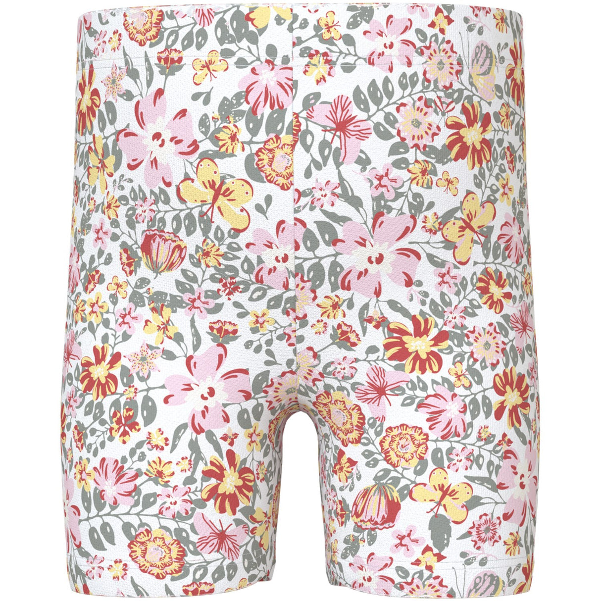 Name It Bright White Yellow Flower Vayo Short Leggings