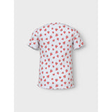 Name It Bright White Strawberry Vemma AOP Slim T-Shirt