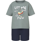 Name It Slate Gray Vigor Regular Shorts Set