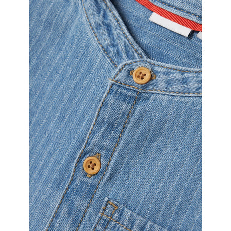 Name It Light Blue Denim Stripes Fido Denim Shirt