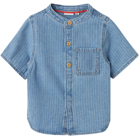 Name It Light Blue Denim Stripes Fido Denim Shirt