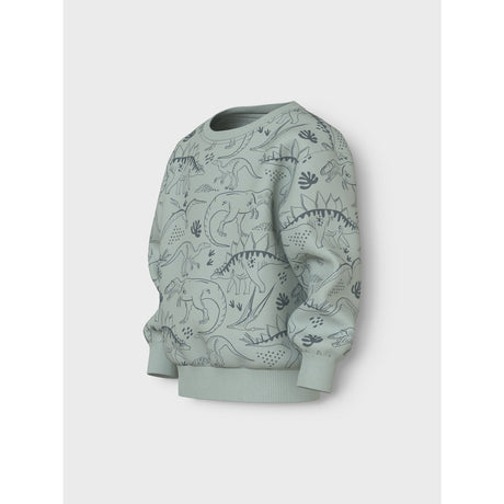 Name It Aqua Gray Tone Dino Vermo AOP Regular Sweatshirt