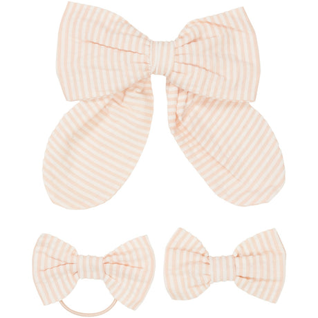 COPENHAGEN COLORS Dusty Rose W Cream Stripe 3-Pack Seersucker Accessories