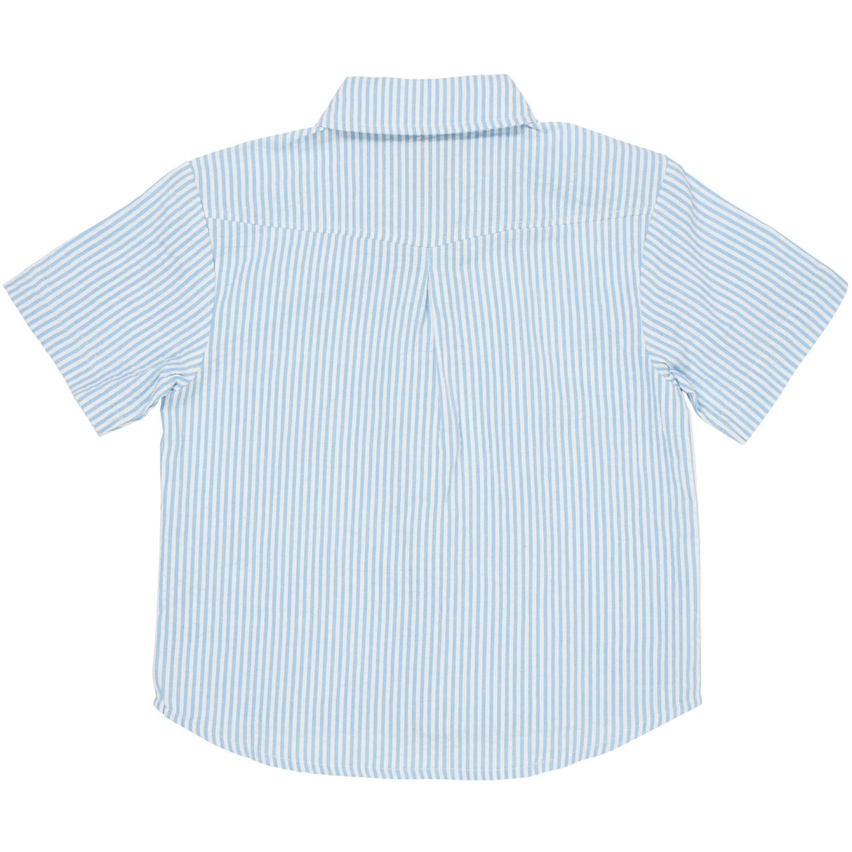 COPENHAGEN COLORS Sky Blue W Cream Stripe Seersucker Ss Shirt