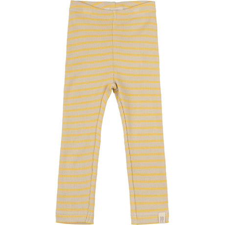Petit Piao Yellow Sun/Dark Off White Leggings Modal Striped