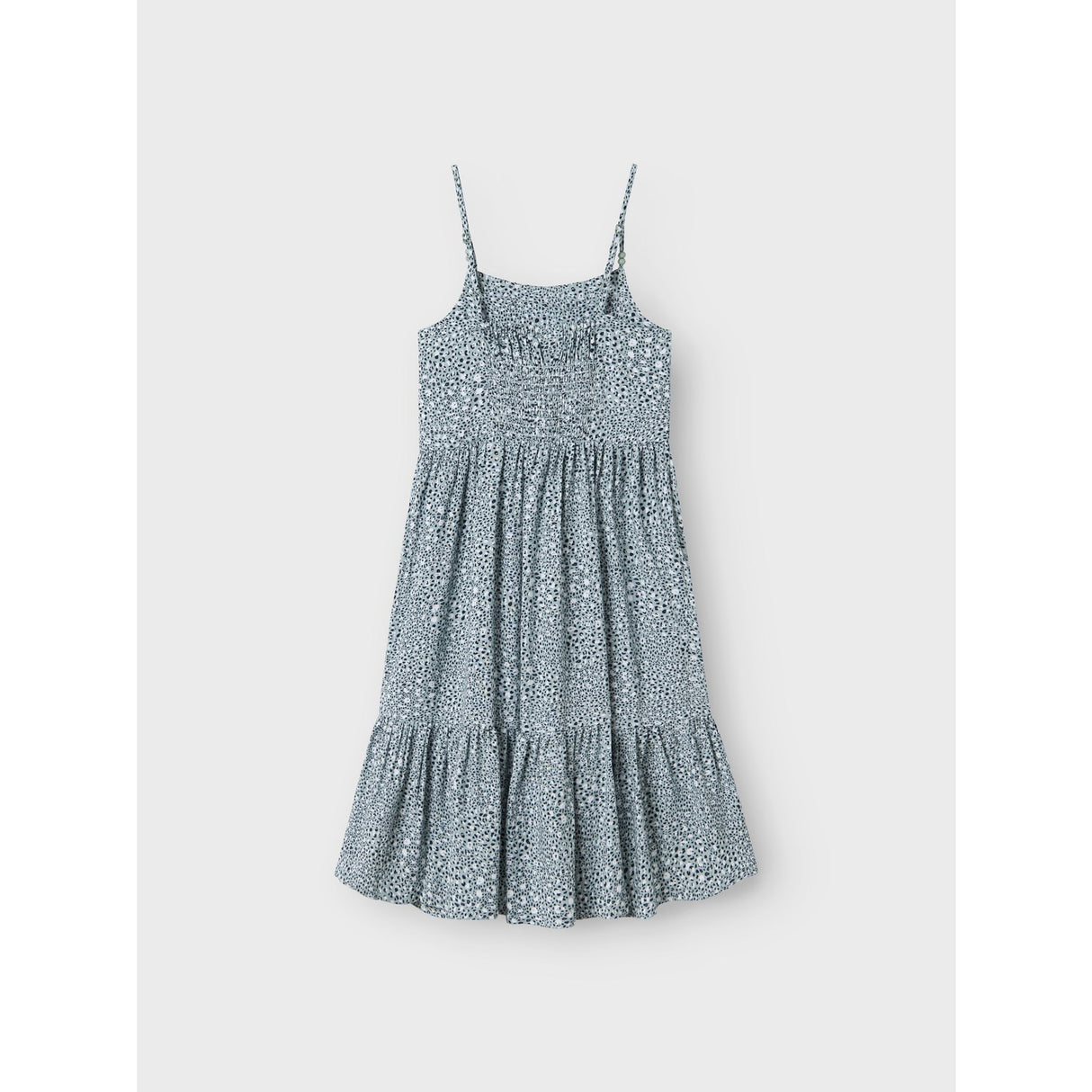 Name It Aqua Gray Leo Jilli Strap Midi Dress