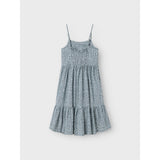 Name It Aqua Gray Leo Jilli Strap Midi Dress