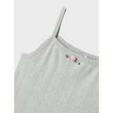 Name It Aqua Gray Jsilke Slim Strap Top