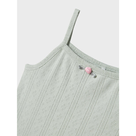 Name It Aqua Gray Jsilke Slim Strap Top