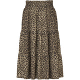 Name It Black Leopard AOP Vinaya Long Wide Skirt