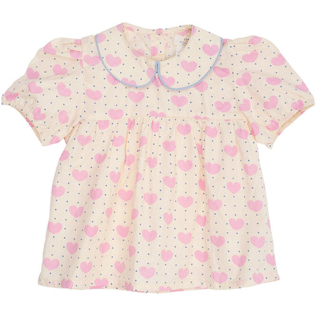 COPENHAGEN COLORS Heart Aop Heart & Dots Blouse