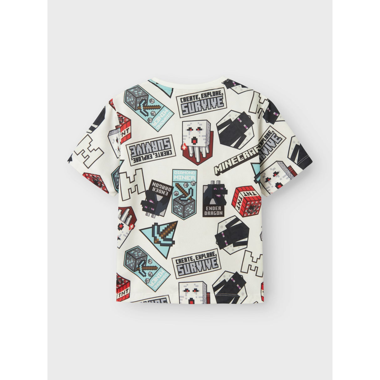 Name It Bright White Map Minecraft Regular Poly T-Shirt