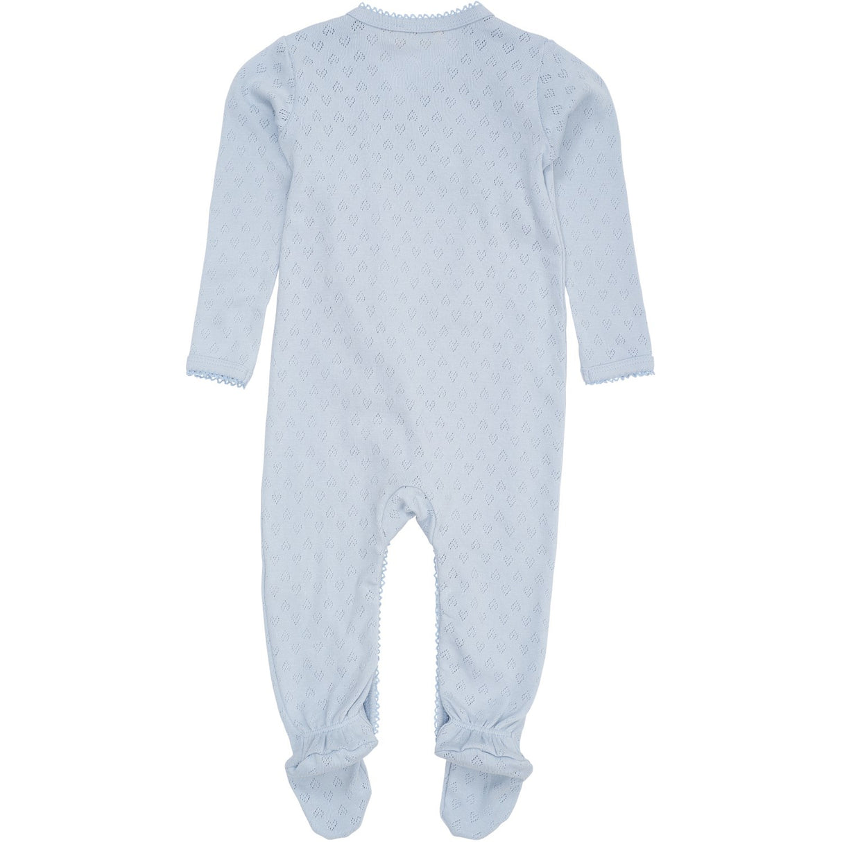 COPENHAGEN COLORS Dusty Blue Pointelle Cross-Over Full Body