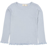 COPENHAGEN COLORS Dusty Blue Summer Pointelle Ls Tee