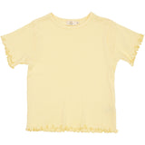 COPENHAGEN COLORS Lt Yellow Summer Pointelle T-Shirt Ss